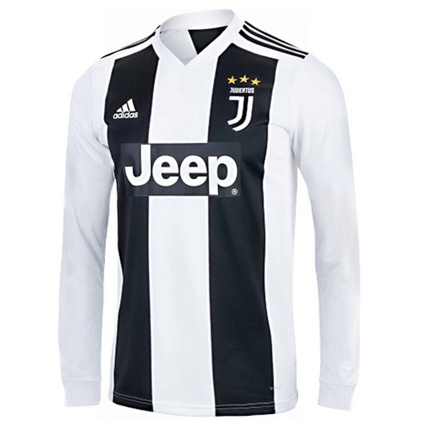 Camiseta Juventus 1ª ML 2018-2019 Blanco Negro